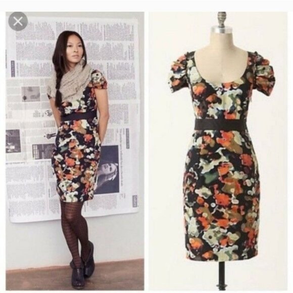 Anthropologie Dresses & Skirts - *SOLD* ANTHRO | Moulinette Soeurs Pittore silk/cotton dress watercolor sz 8